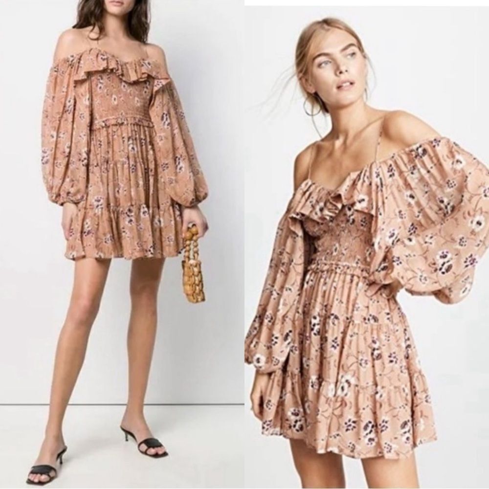 Ulla Johnson Monet Mini Pink Dress Floral Cafe Size 6